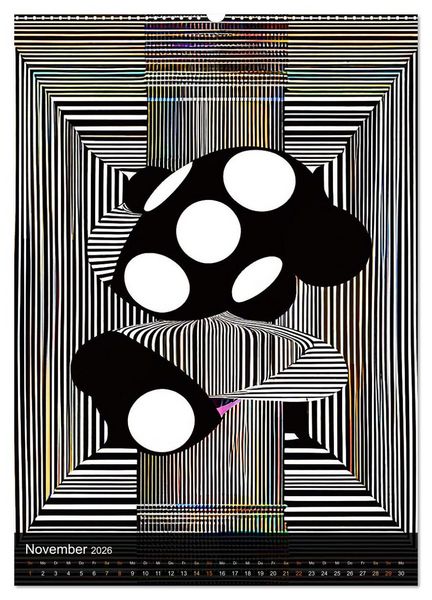 Produktbild: OP Art Nichts f&uuml;r schwache Augen (Wandkalender 2026 DIN A2 hoch), CALVENDO Monatskalender