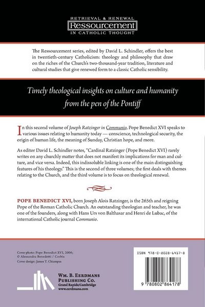 Produktbild: Joseph Ratzinger in Communio, Volume 2
