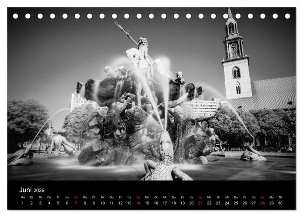 Produktbild: Berlin Monochrome (Tischkalender 2026 DIN A5 quer), CALVENDO Monatskalender