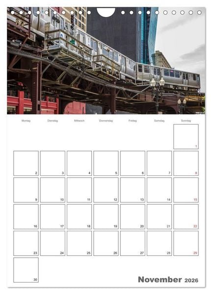 Produktbild: CHICAGO Terminplaner (Wandkalender 2026 DIN A4 hoch), CALVENDO Monatskalender
