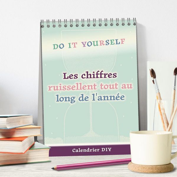Produktbild: Les chiffres ruissellent tout au long de l'ann&eacute;e (Calendrier de bureau 2026 DIN A5 horizontal), CALVENDO calendrier mensuel
