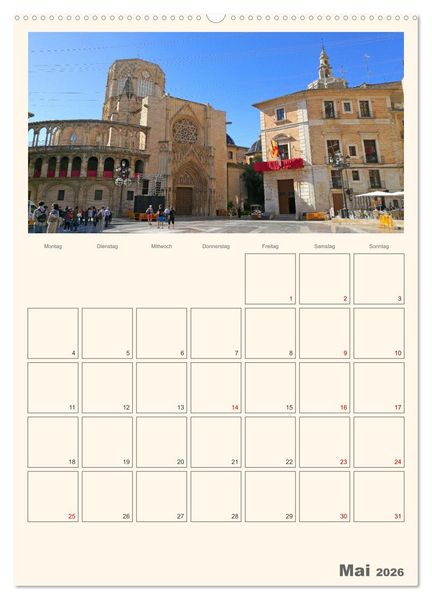 Produktbild: Valencia - Barcelona Terminplaner (Wandkalender 2026 DIN A2 hoch), CALVENDO Monatskalender