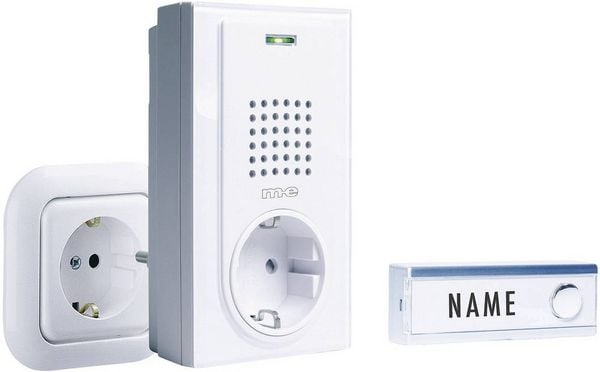 Produktbild: M-e modern-electronics FG-2.2 Funkklingel Komplett-Set mit Namensschild