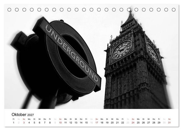 Produktbild: London (Tischkalender 2027 DIN A5 quer), CALVENDO Monatskalender