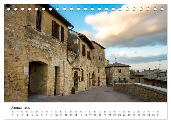 Produktbild: Motive der Toskana (Tischkalender 2026 DIN A5 quer), CALVENDO Monatskalender