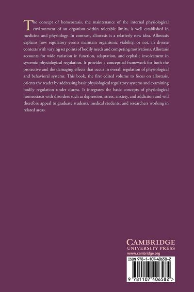 Produktbild: Allostasis, Homeostasis, and the Costs of Physiological Adaptation