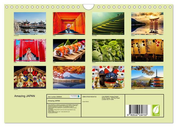 Produktbild: Amazing JAPAN (Wall Calendar 2026 DIN A4 landscape), CALVENDO 12 Month Wall Calendar