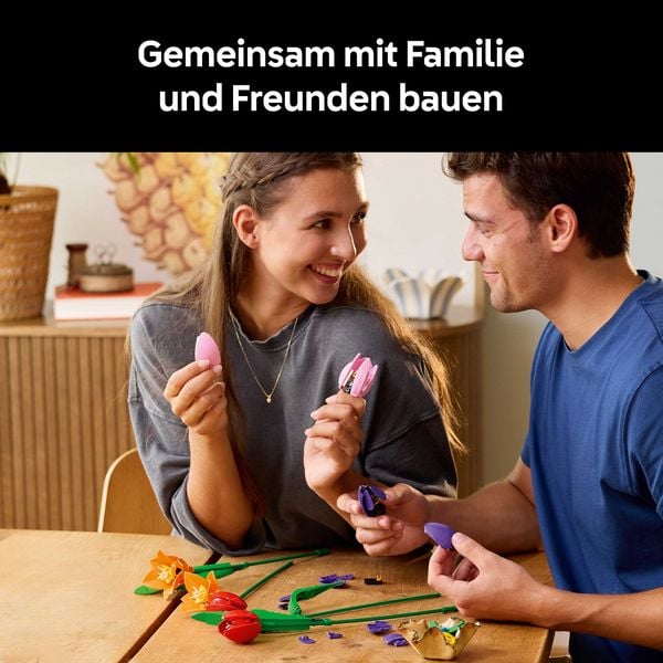 Produktbild: LEGO Botanicals 11501 Tulpenstrau&szlig;, Kunstblumen f&uuml;r Erwachsene