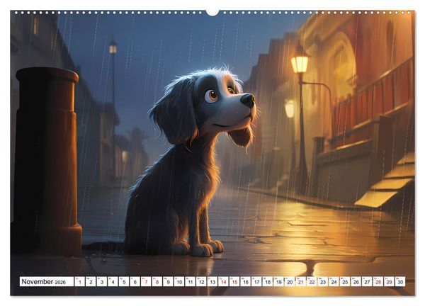 Produktbild: Lustige Comic Hunde (hochwertiger Premium Wandkalender 2026 DIN A2 quer), Kunstdruck in Hochglanz