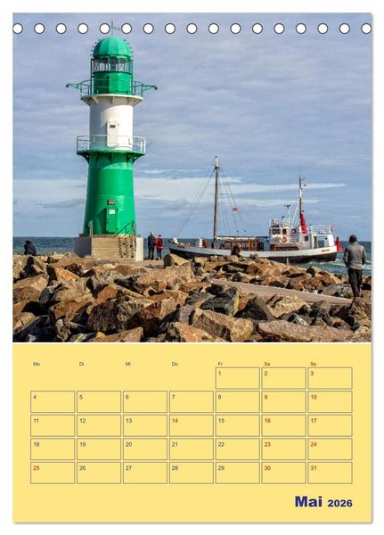 Produktbild: Sehnsuchtsort Warnem&uuml;nde (Tischkalender 2026 DIN A5 hoch), CALVENDO Monatskalender