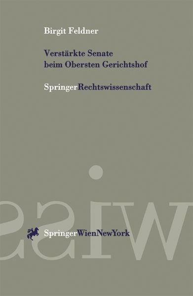 Produktbild: Verst&auml;rkte Senate beim Obersten Gerichtshof