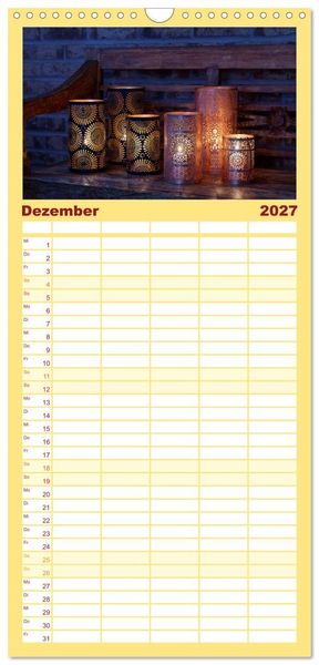 Produktbild: Familienplaner 2027 - Garten-Idylle 2027 mit 5 Spalten (Wandkalender, 21 x 45 cm) CALVENDO