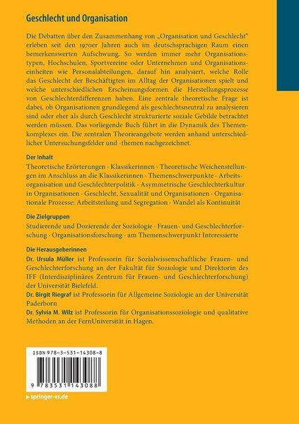 Produktbild: Geschlecht und Organisation