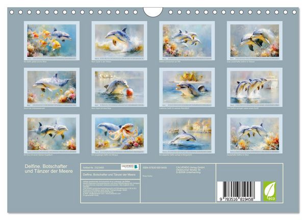 Produktbild: Delfine. Botschafter und T&auml;nzer der Meere (Wandkalender 2027 DIN A4 quer), CALVENDO Monatskalender