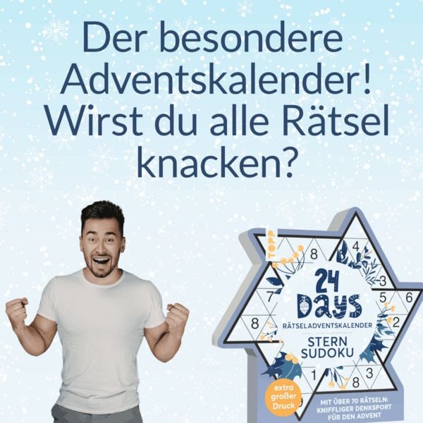 Produktbild: 24 DAYS R&Auml;TSELADVENTSKALENDER &ndash; Sternsudoku