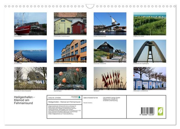 Produktbild: Heiligenhafen - Kleinod am Fehmarnsund (Wandkalender 2027 DIN A3 quer), CALVENDO Monatskalender