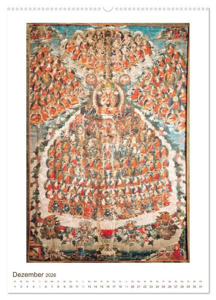 Produktbild: Mit Buddha durchs Jahr: historische Zeichnungen (hochwertiger Premium Wandkalender 2026 DIN A2 hoch), Kunstdruck in Hochglanz