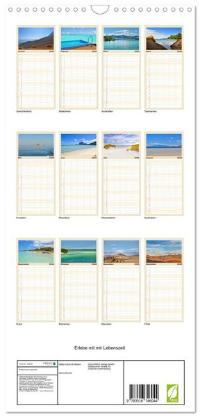 Produktbild: Familienplaner 2026 - Erlebe mit mir Lebenszeit mit 5 Spalten (Wandkalender, 21 x 45 cm) CALVENDO