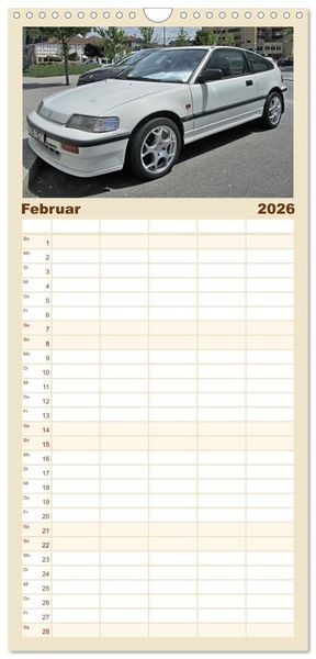 Produktbild: Familienplaner 2026 - Autos, die wir liebten mit 5 Spalten (Wandkalender, 21 x 45 cm) CALVENDO