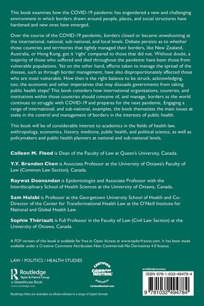 Produktbild: Pandemics, Public Health, and the Regulation of Borders
