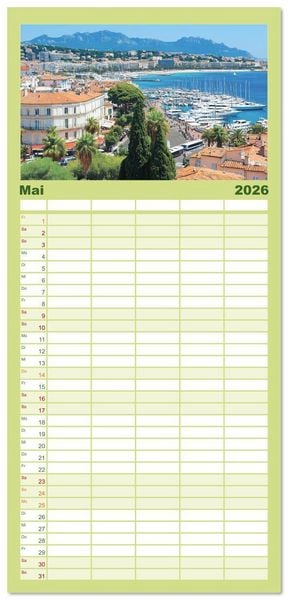 Produktbild: Familienplaner 2026 - Die Magie S&uuml;dfrankreichs mit 5 Spalten (Wandkalender, 21 x 45 cm) CALVENDO