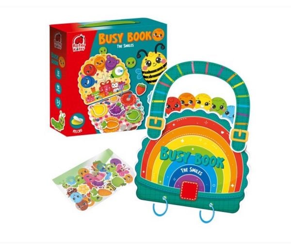 Produktbild: Lernspiel Roter K&auml;fer Busy Book mit Klettverschluss Die Smileys RK1170-04