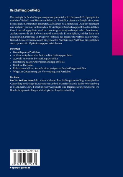 Produktbild: Beschaffungsportfolios