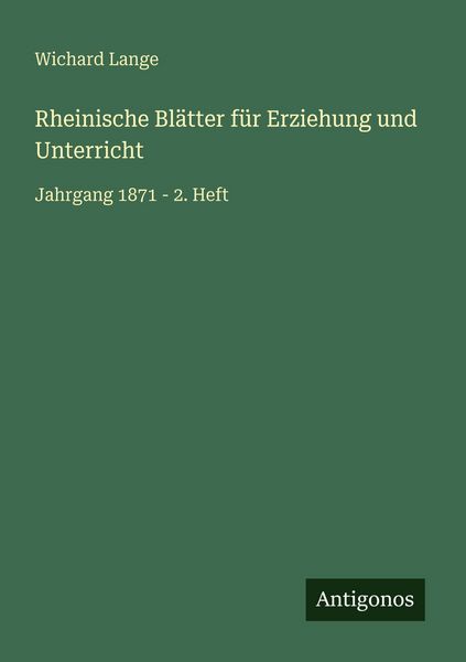 Produktbild: Rheinische Bl&auml;tter f&uuml;r Erziehung und Unterricht