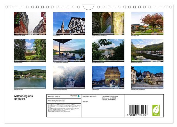 Produktbild: Miltenberg neu entdeckt (Wandkalender 2026 DIN A4 quer), CALVENDO Monatskalender
