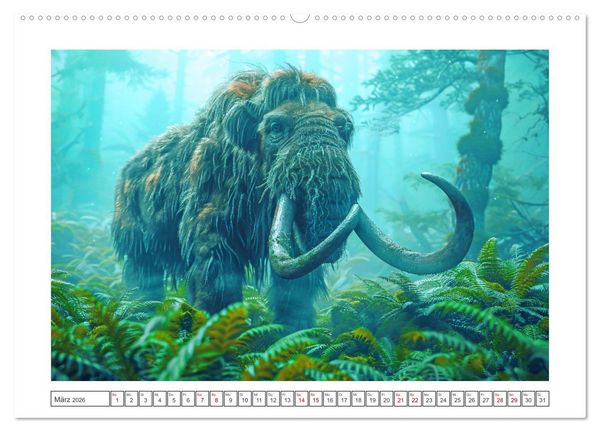 Produktbild: Vergessene Wunder - Ein Jahr mit ausgestorbenen Tieren (Wandkalender 2026 DIN A2 quer), CALVENDO Monatskalender