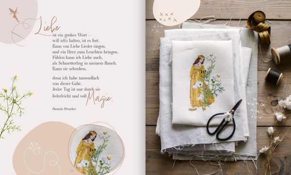 Produktbild: Liebevolle Stickereien nach Motiven von Daniela Drescher