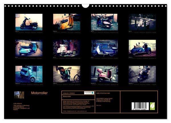 Produktbild: Motorroller (Wandkalender 2026 DIN A3 quer), CALVENDO Monatskalender