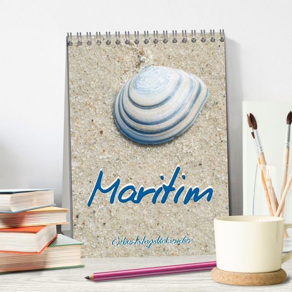 Produktbild: Maritim - Geburtstagskalender (Tischkalender 2026 DIN A5 hoch), CALVENDO Monatskalender