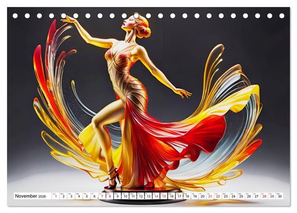 Produktbild: Elegant dancers (Desk Calendar 2026 DIN A5 landscape), CALVENDO 12 Month DeskCalendar