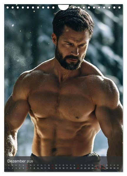 Produktbild: SEXY M&Auml;NNER - Muskeln im M&auml;nnerkalender (Wandkalender 2026 DIN A4 hoch), CALVENDO Monatskalender
