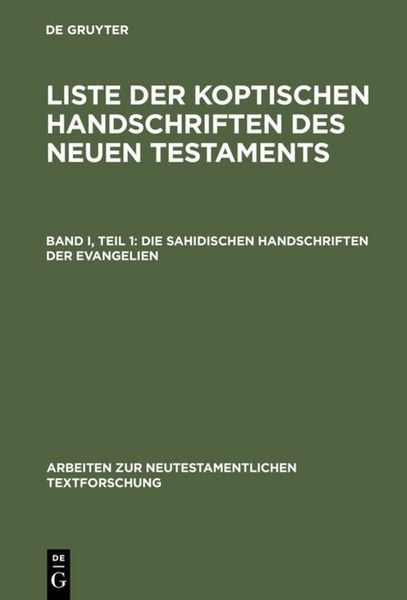 Produktbild: Die sahidischen Handschriften der Evangelien