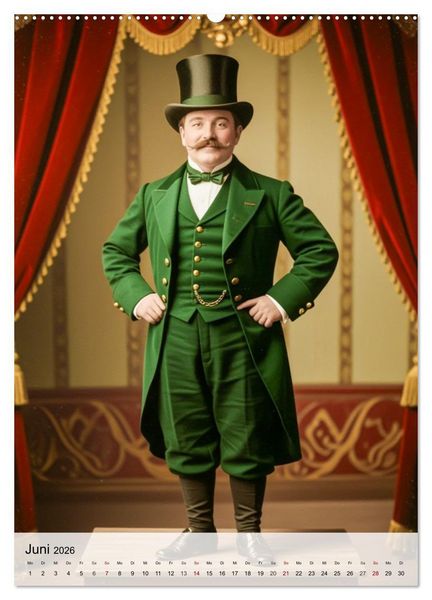Produktbild: Zirkus der Kuriosit&auml;ten - Vintage, Faszination und Manege (Wandkalender 2026 DIN A2 hoch), CALVENDO Monatskalender
