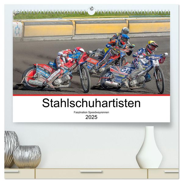 Stahlschuhartisten (hochwertiger Premium Wandkalender 2025 DIN A2 quer), Kunstdruck in Hochglanz