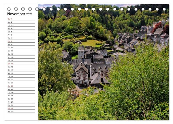 Produktbild: Eine Perle in der Eifel - Monschau (Tischkalender 2026 DIN A5 quer), CALVENDO Monatskalender