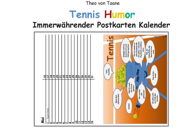 Produktbild: Immerw&auml;hrender TENNIS Postkarten KALENDER (kartonierte Ausgabe)