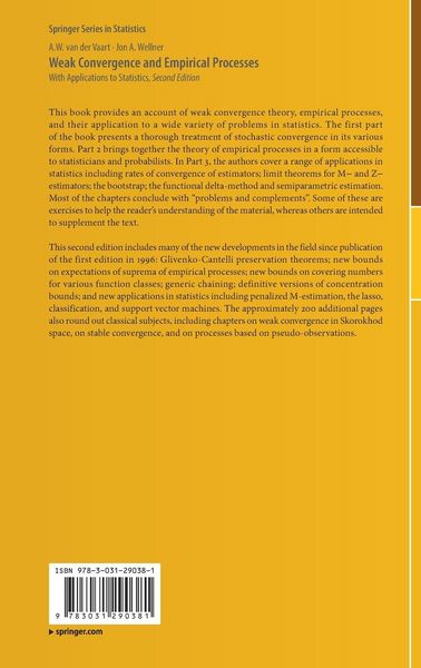 Produktbild: Weak Convergence and Empirical Processes