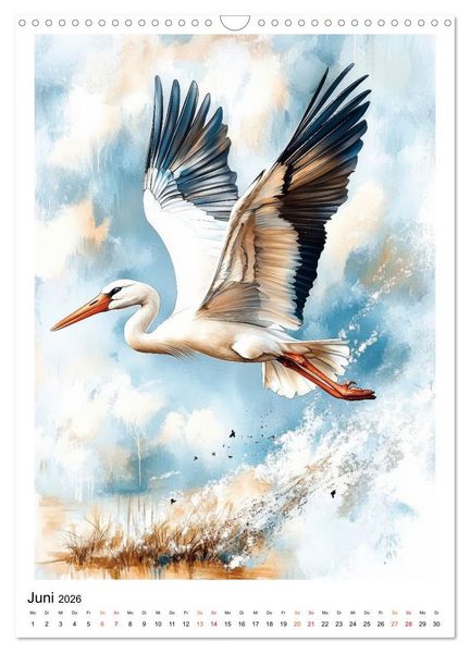 Produktbild: V&ouml;gel - gefiederte Freunde in Wald und Feld (Wandkalender 2026 DIN A3 hoch), CALVENDO Monatskalender