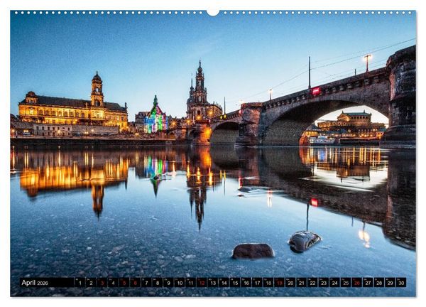 Produktbild: Dresden: Impressionen aus Stadt und Umgebung (hochwertiger Premium Wandkalender 2026 DIN A2 quer), Kunstdruck in Hochglanz