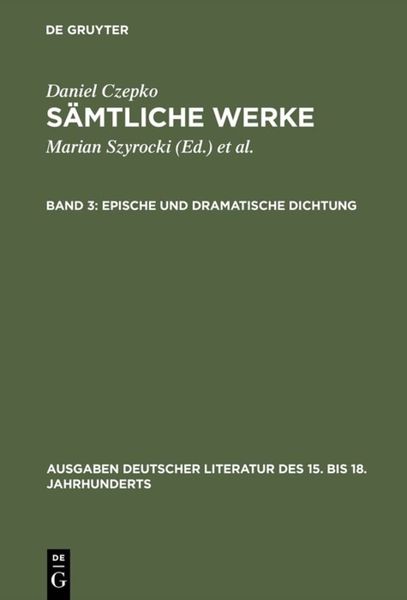 Produktbild: Epische und dramatische Dichtung
