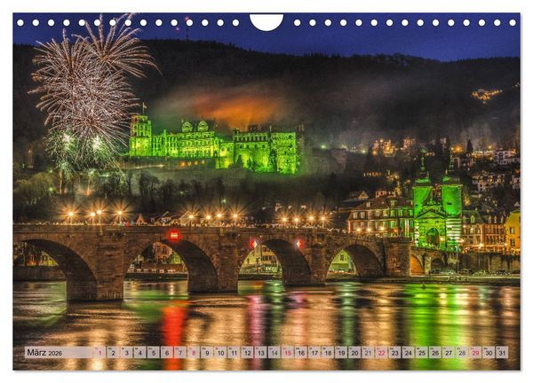 Produktbild: Heimweh nach Heidelberg - Die romantische Stadt am Neckar (Wandkalender 2026 DIN A4 quer), CALVENDO Monatskalender