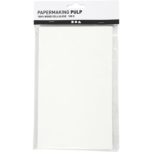 Produktbild: Creativ Company Papierpulpe/Zellulose, 20x12 cm, Naturwei&szlig;, 100 g