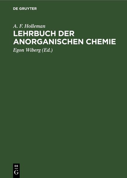 Produktbild: Lehrbuch der Anorganischen Chemie