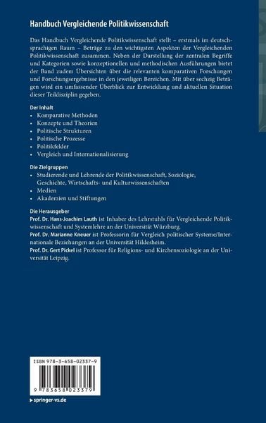 Produktbild: Handbuch Vergleichende Politikwissenschaft