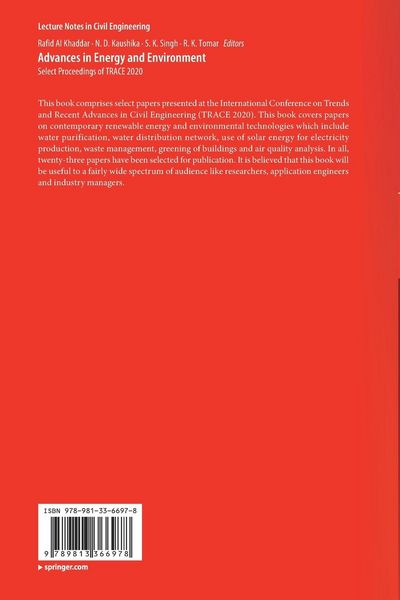 Produktbild: Advances in Energy and Environment