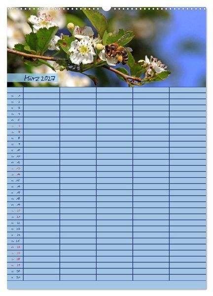 Produktbild: Tierischer Familienplaner (hochwertiger Premium Wandkalender 2027 DIN A2 hoch), Kunstdruck in Hochglanz
